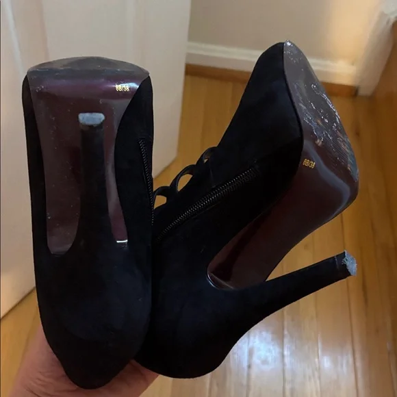 Jessica Simpson Black suede high heels size 8 - Picture 6 of 9